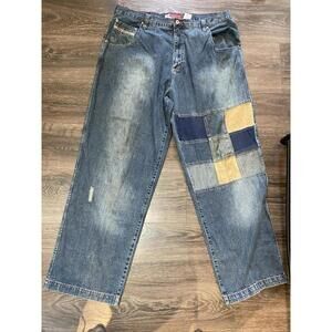 Ozoc Embroidered Denim Skater Jeans Vintage, Y2K, 40x33